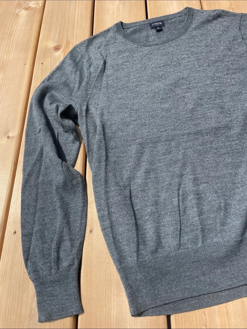 J. Crew Men's Crewneck Sweater in Gray/Blue